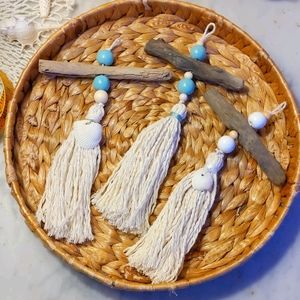 1- Handmade boho macrame wall hanging
